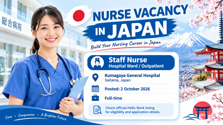 Nurse Vacancy in Japan 2026